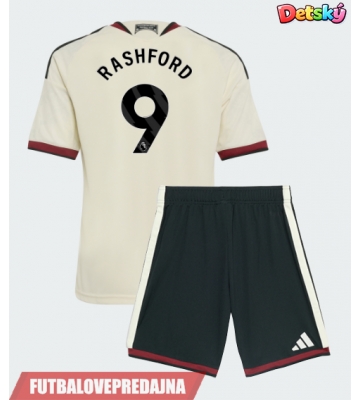 Lacne Dětský Futbalové dres Manchester United Marcus Rashford #9 2026-27 Krátky Rukáv - Tretina (+ trenírky)